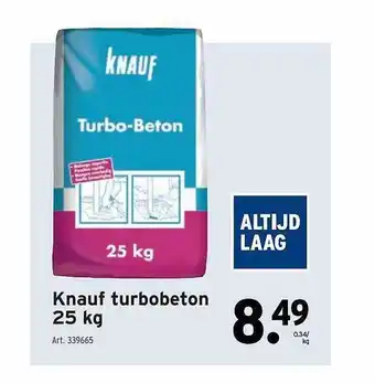 GAMMA Knauf turbobeton aanbieding