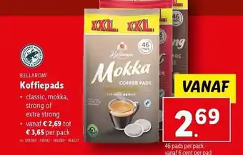 Lidl Bellarom koffiepads aanbieding