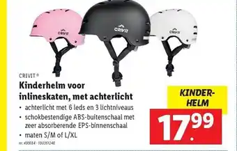 Kinderhelm voor inlineskaten, met achterlicht