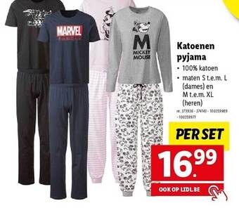 Lidl Katoenen pyjama aanbieding