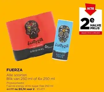 Jumbo Fuerza alle soorten blik van 250 ml of 6x 250 ml aanbieding