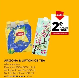 Jumbo Arizona & lipton ice tea aanbieding