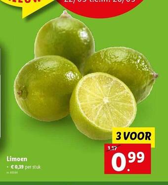 Lidl Limoen aanbieding
