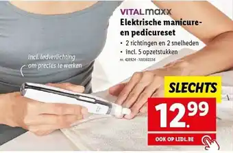 Lidl Vitalmaxx elektrische manicure en pedicureset aanbieding