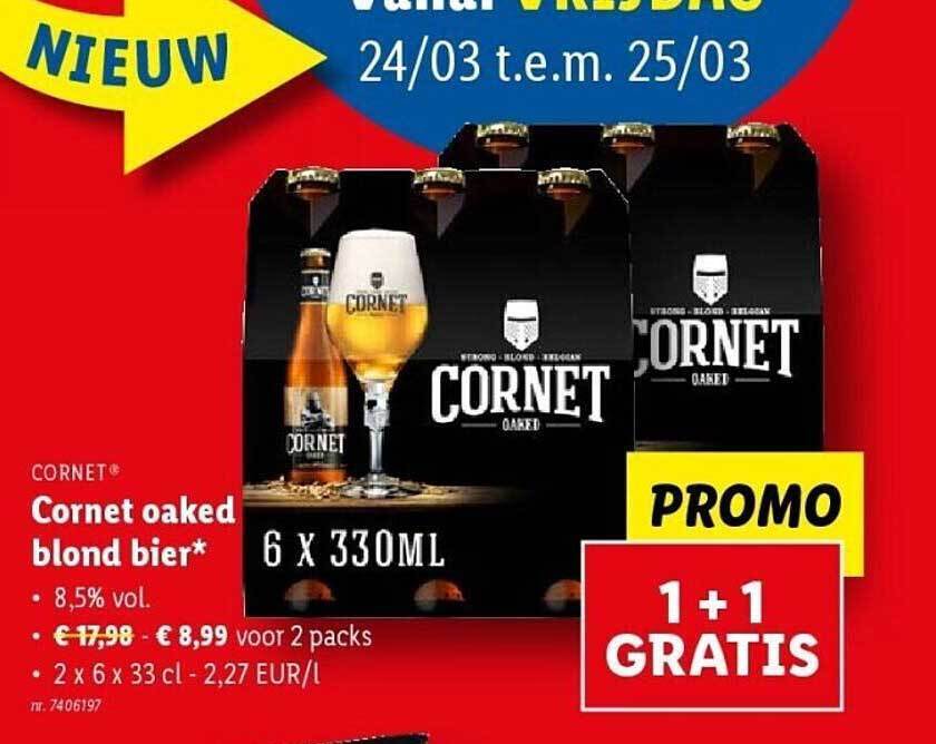 oaked blond bier promotie bij Lidl