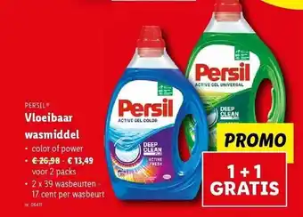 Lidl Persil vloeibaar wasmiddel aanbieding