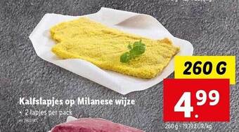 Kalfslapjes op milanese wijze