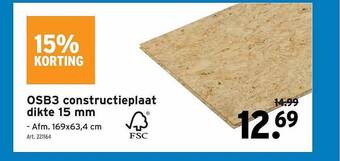 GAMMA Osb3 constructieplaat aanbieding