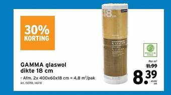 GAMMA Gamma glaswol aanbieding