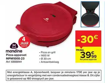 Carrefour Pizza-apparaat mandine aanbieding