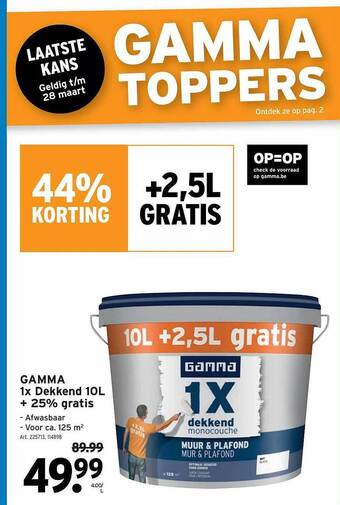 GAMMA Gamma 1x dekkend aanbieding