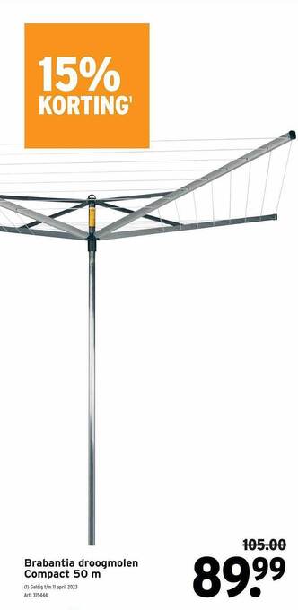 GAMMA Brabantia droogmolen compact aanbieding