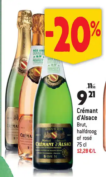 Smatch Cremant d'Alsace brut, halfdroog of rose 75 cl aanbieding