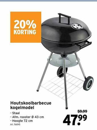 Houtskoolbarbecue kogelmodel
