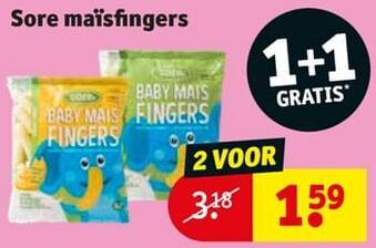 Sore maïsfingers