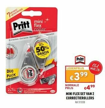 Trafic Mini flex set van 2 correctierollers aanbieding