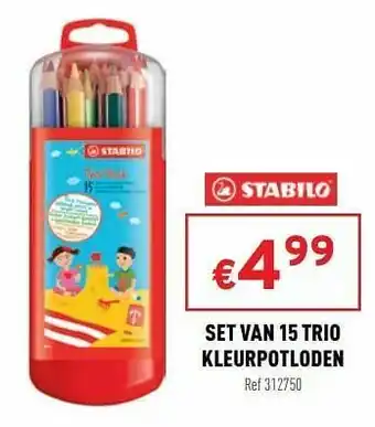 Trafic Set van 15 trio kleurpotloden aanbieding