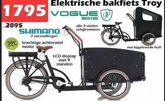 iTEK Elektrische bakfiets troy vogue bike aanbieding
