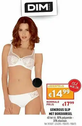 Trafic Generous slip met borduursel aanbieding