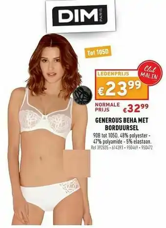 Trafic Generous beha met borduursel aanbieding