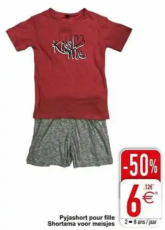 Cora Pyjashort pour fille shortama voor meisjes aanbieding