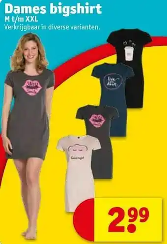 Dames bigshirt