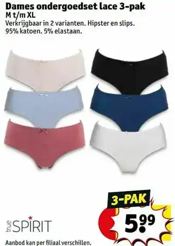 Kruidvat Dames ondergoedset lace aanbieding