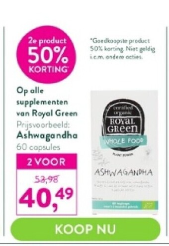 Holland & Barrett Ashwagandha 60 capsules aanbieding