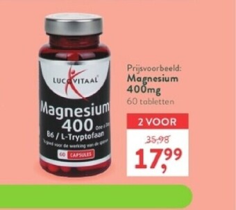 Holland & Barrett Magnesium 400mg 60 tabletten aanbieding