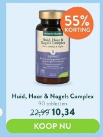 Holland & Barrett Huid, haar & nagels complex 90 tabletten aanbieding