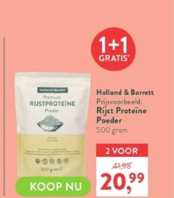 Rijst proteine poeder 500 gram