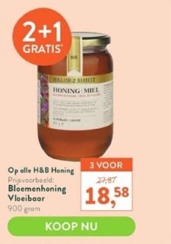 Holland & Barrett Bloemenhoning vloeibaar 900 gram aanbieding