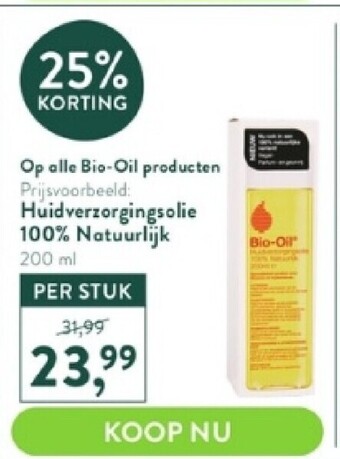 Huidverzorgingsolie 100% natuurlijk 200 ml