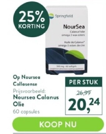 Holland & Barrett Noursea calanus olie 60 capsules aanbieding