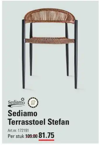 Sligro Sediamo terrasstoel stefan aanbieding