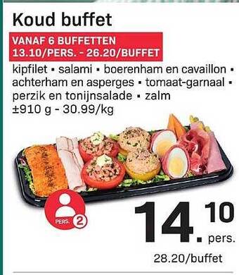 Buurtslagers Koud buffet aanbieding