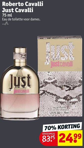 Kruidvat Roberto Cavalli just cavalli 75 ml aanbieding