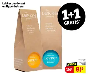 Kruidvat Lekker 2 x deo balm peppermint & rosemary 30 gram aanbieding
