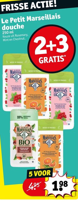 Kruidvat Le Petit Marseillais douche 250 ml aanbieding