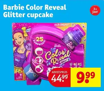 Kruidvat Barbie color reveal glitter cupcake aanbieding
