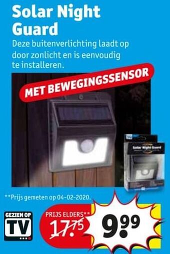 Kruidvat Solar night guard aanbieding