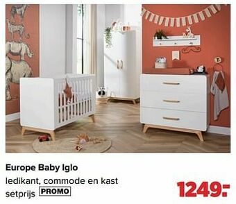 Europe baby iglo ledikant, commode en kast