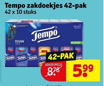 Tempo Zakdoekjes  42 x 10 Stuks