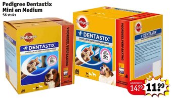 Kruidvat Pedigree Dentastix Mini en Medium 56 Stuks aanbieding