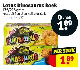 Kruidvat Lotus Dinosaurus Koek 175/225 gram aanbieding