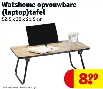 Kruidvat Watshome Opvouwbare (laptop) Tafel 52.5 x 30 x 21.5cm aanbieding