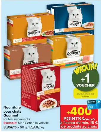 Carrefour Gourmet Nourriture Pour Chats aanbieding