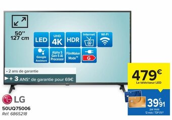 Carrefour LG LED TV 50" 50UQ75006 aanbieding