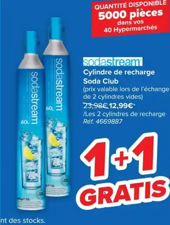 Carrefour Sodastream Cylindre de Recharge Soda CLub Ref.4669887 aanbieding