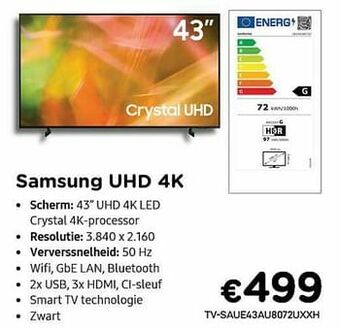 CompuDeals Samsung uhd 4k smart-televisies aanbieding